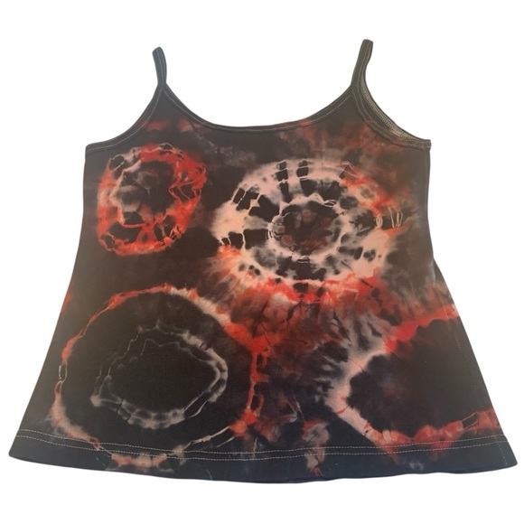 Two Tank Tops Together or Not Tie Die Boho & Rocker Embellished Statement Top S - Picture 7 of 14